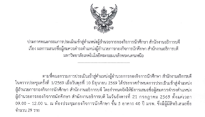 ผลการเสนอชื่อผู้สมควรดำรงตำแหน่งผู้อำนวยการกองกิจการนักศึกษา สำนักงานอธิการบดี มหาวิทยาลัยเทคโนโลยีพระจอมเกล้าพระนครเหนือ